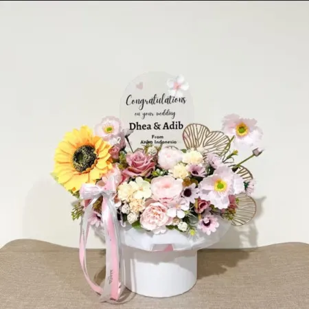 Bloom Box Akrilik Ucapan Wedding Rote Ndao